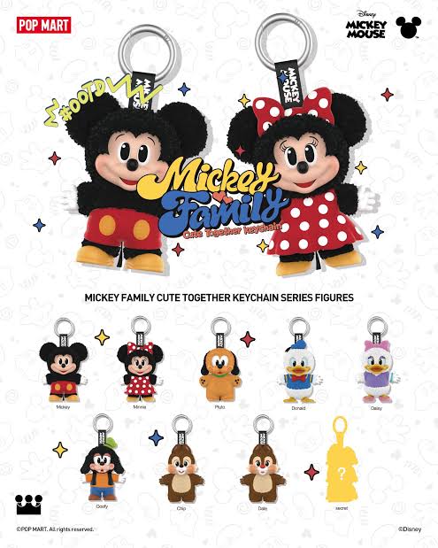 Mickey Mouse & Family plush pendant (POPMART)