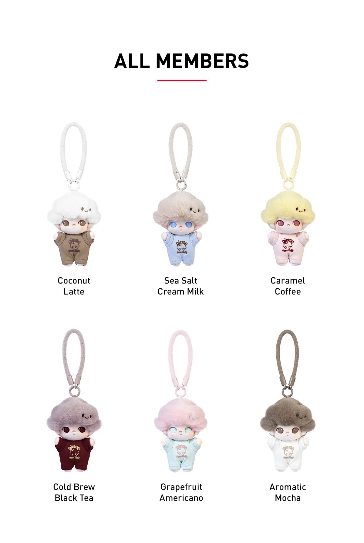 Dimoo Crush on Coffee Series plush pendant